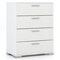 Engineered Wood Dresser with 4 Drawers Storage Cabinet, Metal Legs and Modern Design